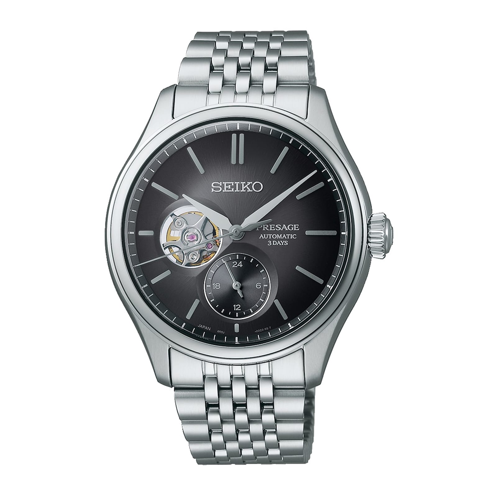 Presage Classic Series 'Sumi-iro' Open Heart 40mm Mens Watch Black